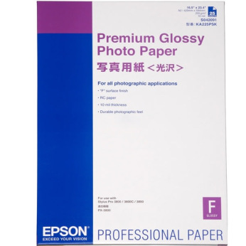 Фотобумага Epson Premium Glossy Photo Глянцевая 255 г/м кв, A2, 25л (C13S042091)