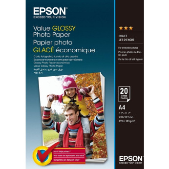 Фотопапір Epson Value Glossy Photo Paper 183 г/м кв, A4, 20 арк. (C13S400035)