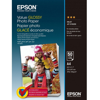 Фотобумага Epson Value Glossy Photo Paper 183 г/м кв, A4, 50 л. (C13S400036)