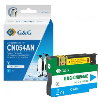 Картридж для HP 933 Cyan CN058AE G&G  Cyan G&G-CN054AE