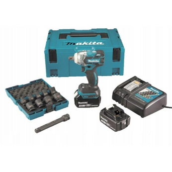 Гайковерт Makita аккумуляторный ударний DTW285RFJX 18В, Li-ion, 3 Ач, 280 Нм, 1,7 кг (DTW285RFJX)