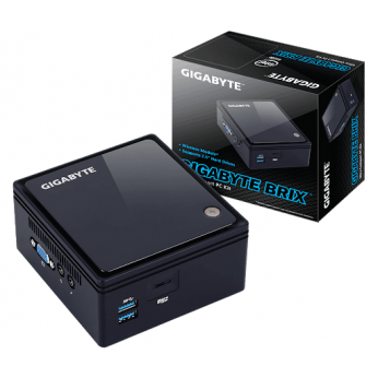 Системный блок ультракомпактный Gigabyte BRIX Celeron N3160 HDMI/V GA 2.5"HDD GB-BACE-3160 (GB-BACE-3160)
