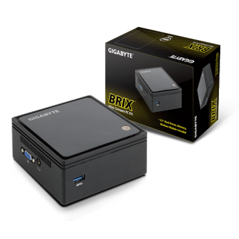 Системный блок ультракомпактный Gigabyte BRIX Celeron N2807 HDMI/V GA 2.5"HDD GB-BXBT-2807 (GB-BXBT-2807)