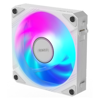 Вентилятор для корпусу 120mm RGB Lighting 600~2000  RPM 8.2~29dBA 4-Pin PWM Whiteз висувним блокуючим GP-ECFAN1201 ICE (GP-ECFAN1201 ICE)