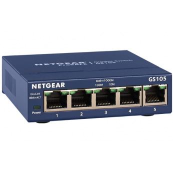 Коммутатор NETGEAR GS105GE 5xGE, неуправляемый (GS105GE)