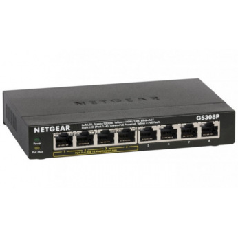 Комутатор NETGEAR GS308P 4xGE PoE, 4xGE, некерований (GS308P-100PES)