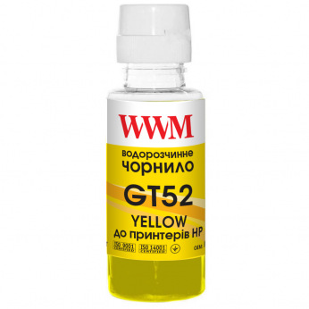 Чернила для HP GT52 Cyan M0H54AE WWM GT52  Yellow 100г H52Y