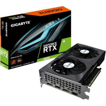 LHR! Відеокарта nVIDIA RTX 3050 8GB DDR6 128Bit Co re: xxxMHz Memory: 1400MHz GV-N3050EAGLE OC-8GD (GV-N3050EAGLE OC-8GD)