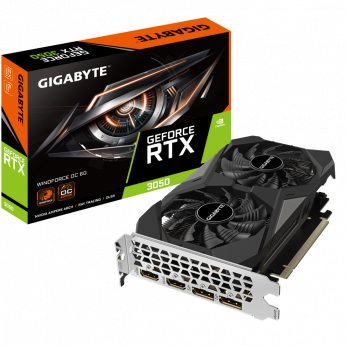 Відеокарта nVIDIA RTX 3050 6GB DDR6 96Bit Core:147 7MHz GV-N3050WF2OC-6GD (GV-N3050WF2OC-6GD)