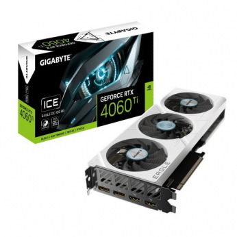 Відеокарта NVIDIA RTX4060TI 8GB Core: 2550MHz GV-N406TEAGLEOC ICE-8GD (GV-N406TEAGLEOC ICE-8GD)