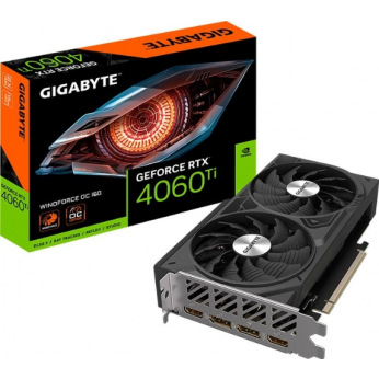 Відеокарта NVIDIA RTX4060TI 8GB Core:2565MHz GV-N406TWF2OC-16GD (GV-N406TWF2OC-16GD)