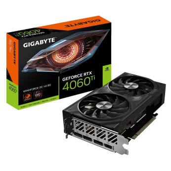 Відеокарта NVIDIA RTX4060TI 8GB Core:2550MHz GV-N406TWF2OCV2-8GD (GV-N406TWF2OCV2-8GD)