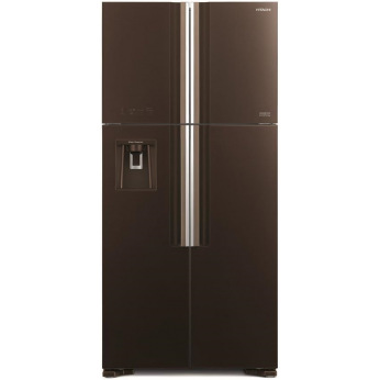 Холодильник Hitachi R-W660PUC7GBW верх. мороз./4 двери/ Ш855xВ1835xГ745/540л/A+/Коричневый (стекло) (R-W660PUC7GBW)