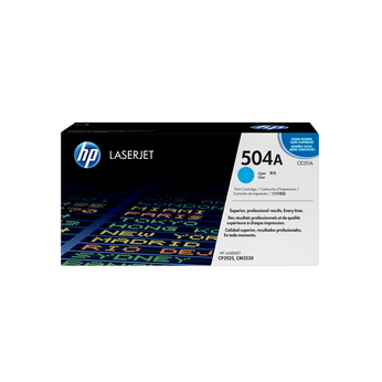 Картридж для HP Color LaserJet CP3525 HP 504A  Cyan CE251A