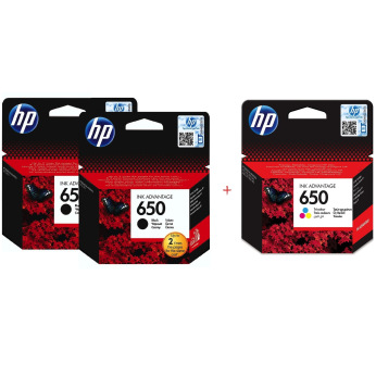 Картридж для HP DeskJet Ink Advantage 1516 HP 650 2xB+C  Black2/Color Set650BBC