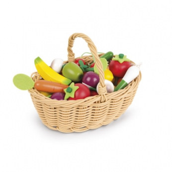 Игровой набор Janod Корзинка с овощами и фруктами 24 ел. (J05620)