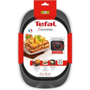 Форма для запекания Tefal Success, овальная, 24х36см, алюминий, черный (J1601502)