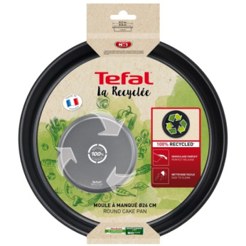 Форма для запекания Tefal La Recyclee, круглая, 26см, алюминий, черный (J5709702)