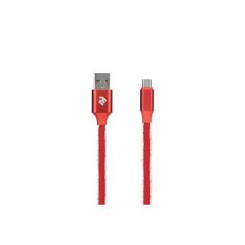 Кабель 2E Fur USB 2.4 to Micro USB Cable, 1m, Red (2E-CCMTAC-RED)
