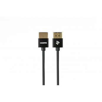 Кабель 2E HDMI 2.0 (AM/AM), Gen2 Ultra Slim cable, black, 1m (2E-W9668BL-1M)