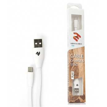 Кабель 2E USB-C White 1м (2E-CCTC24-1W)