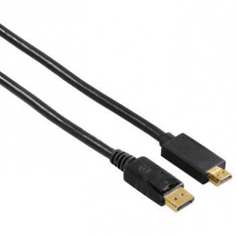 Кабель адаптер НАМА DisplayPort M- HDMI AM, Premium, Ultra HD, довжина 1.8 м, black (122214)
