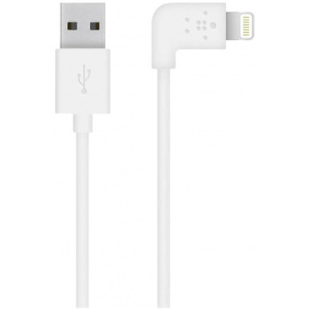 Кабель BELKIN MIXIT Lightning to USB (2.4A),Right angle, 1.2m, White (F8J147BT04-WHT)