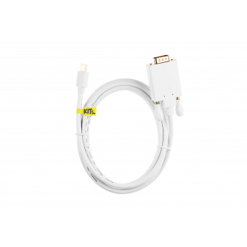 Кабель KITs MiniDisplayPort to VGA(AM/AM), white, 2m (KITS-FL-003)