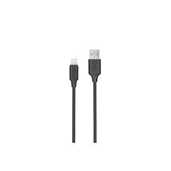Кабель KITs USB 2.0 to Lightning cable, 2A, black, 1m (KITS-W-003)