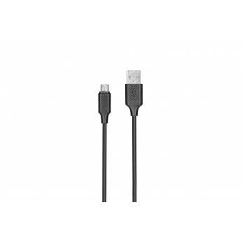 Кабель KITs USB 2.0 to Micro USB cable, 2A, black, 1m (KITS-W-002)