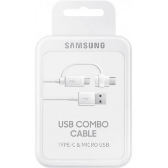 Кабель Samsung USB Combo Type-C & Micro USB, 1.5m White (EP-DG930DWEGRU)