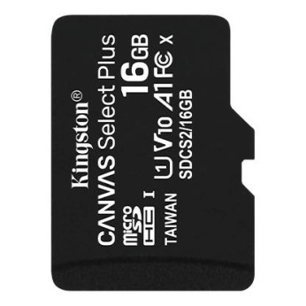 Карта памяти Kingston 16GB microSDHC C10 UHS-I R100MB/s (SDCS2/16GBSP)