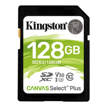 Карта памяти Kingston 128GB SDXC C10 UHS-I R100MB/s (SDS2/128GB)