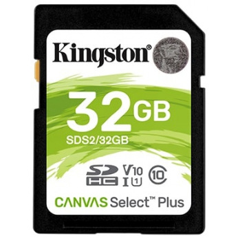 Карта памяти Kingston 32GB SDHC C10 UHS-I R100MB/s (SDS2/32GB)