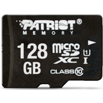 Карта памяти Patriot 128GB microSDXC C10 UHS-I LX + SD (PSF128GMCSDXC10)