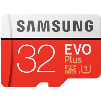Карта памяти Samsung 32GB microSDHC C10 UHS-I R95/W20MB/s Evo Plus + SD адаптер (MB-MC32GA/RU)