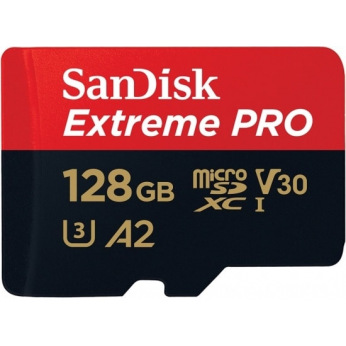 Карта пам’ятi SanDisk 128GB microSDXC C10 UHS-I U3 R170/W90MB/s Extreme Pro V30 + SD (SDSQXCY-128G-GN6MA)