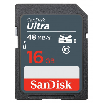 Карта памяти SanDisk 16GB SDHC C10 UHS-I R48MB/s Ultra (SDSDUNB-016G-GN3IN)