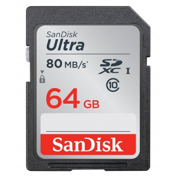 Карта пам’ятi SanDisk 64GB SDXC C10 UHS-I R80MB/s Ultra (SDSDUNC-064G-GN6IN)