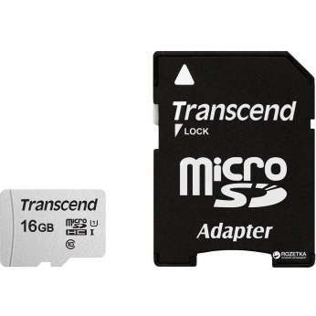 Карта пам’яті Transcend 16GB microSDHC C10 UHS-I R95/W10MB/s (TS16GUSD300S)