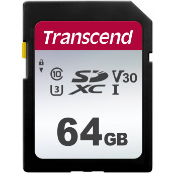 Карта пам’яті Transcend 64GB SDXC C10 UHS-I  R95/W45MB/s (TS64GSDC300S)