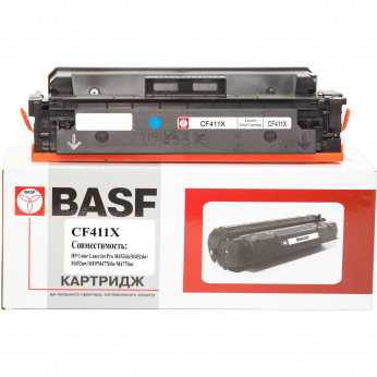 Картридж для HP Color LaserJet Pro M452, M452dn, M452nw BASF 410X  Cyan BASF-KT-CF411X