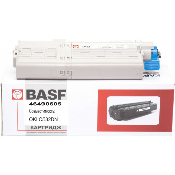 Картридж BASF замена OKI 46490605 Yellow (BASF-KT-46490605)