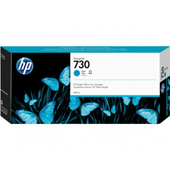 Картридж HP 730 300-ml Cyan Ink Cartridge (P2V68A)