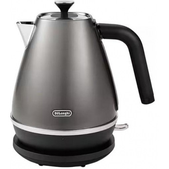 Електрочайник DeLonghi Distinta Titanium, 1.7л, Strix, метал, сірий (KBIN2001TB)