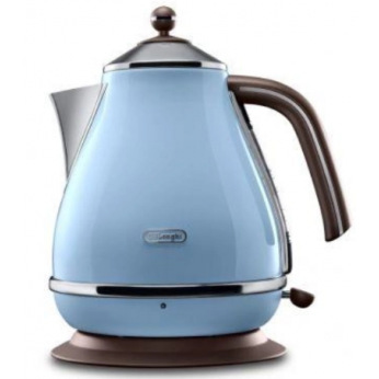 Електрочайник DeLonghi Icona Vintage, 1.7л, нержавіюча сталь, блакитний (KBOV2001AZ)