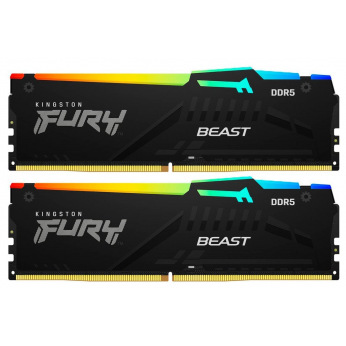 модуль пам’яті 64GB DDR5 5600MHz Fury Beast RGB (2 *32) KF556C40BBAK2-64 (KF556C40BBAK2-64)