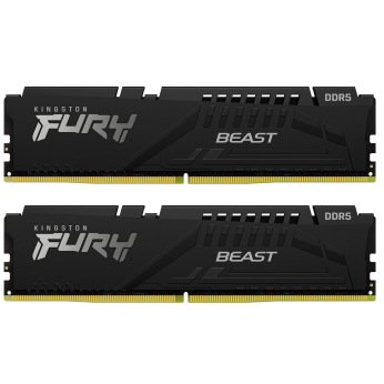 модуль пам’яті 64GB DDR5 6400MHz Fury Beast Black  2x32 KF564C32BBK2-64 (KF564C32BBK2-64)