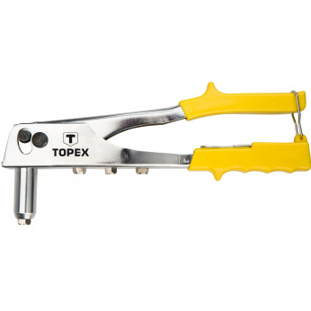 Клепальный инструмент Topex для заклепок алюминиевых 2.4, 3.2, 4.0, 4.8 мм (43E707)