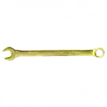 Ключ комбінований 6 мм, жовтий цинк,  СИБРТЕХ (MIRI14972)